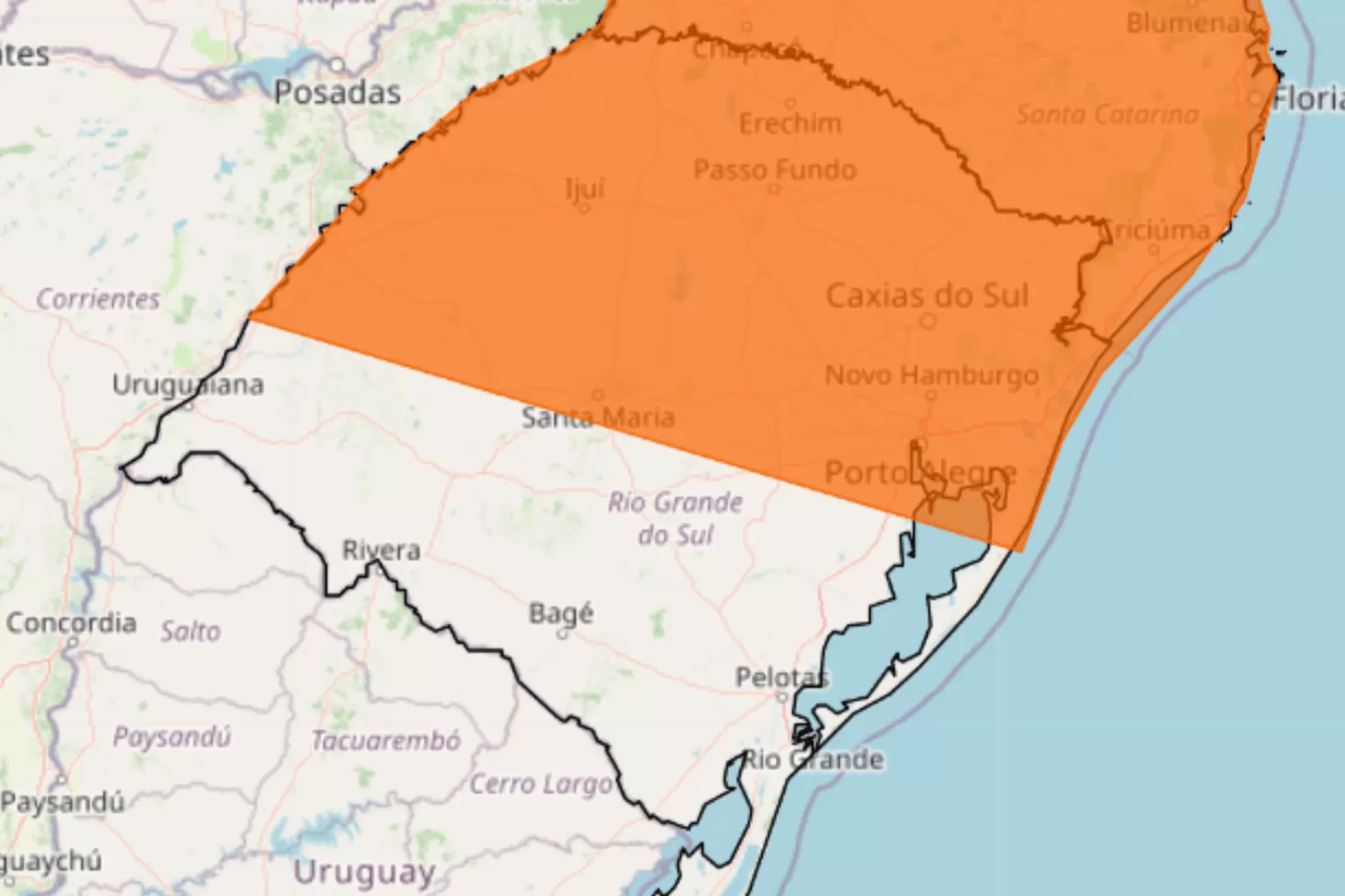 Rio Grande do Sul tem alerta para tempestades com granizo e ventania após chuvas no Natal