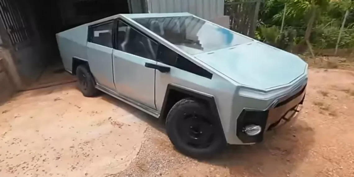 Mineiro se inspira em Elon Musk e cria Cybertruck com chassi de Fusca