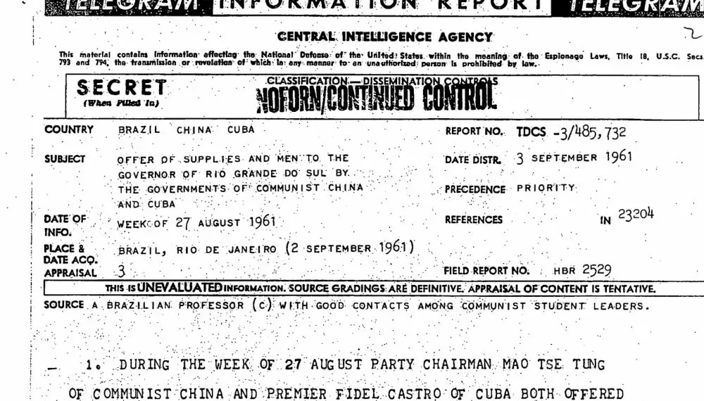 Documentos secretos sobre assassinato de Kennedy relevam que os EUA espionaram Brizola