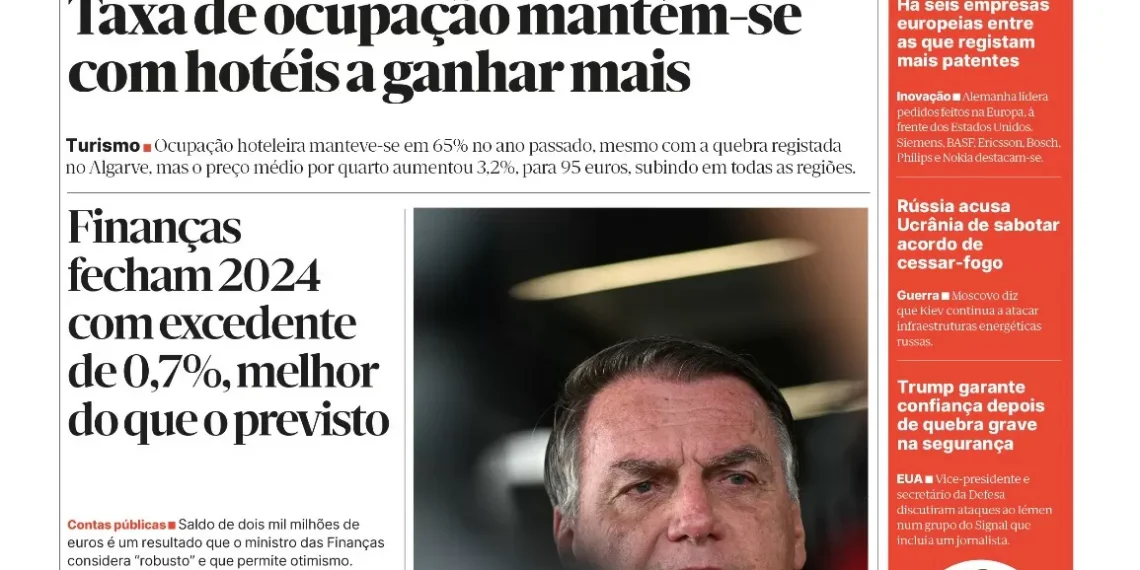 A primeira página do Jornal Económico de 27 de março