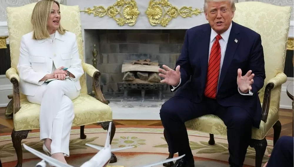 Em reunião na Casa Branca, Trump e Giorgia Meloni reforçam parceria entre EUA e Itália