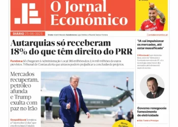 A primeira página do Jornal Económico de 25 de junho