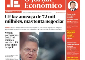 A primeira página do Jornal Económico de 15 de julho