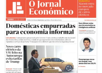A primeira página do Jornal Económico de 20 de agosto