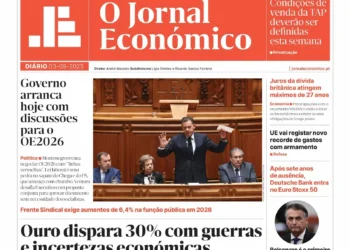 A primeira página do Jornal Económico de 3 de setembro
