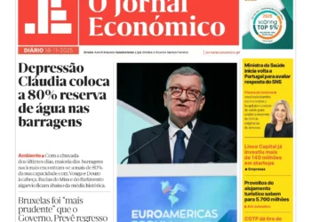 A primeira página do Jornal Económico de 18 de novembro