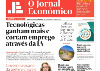 A primeira página do Jornal Económico de 10 de novembro