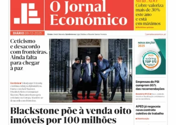 A primeira página do Jornal Económico de 9 de dezembro