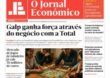A primeira página do Jornal Económico de 26 de dezembro