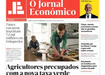 A primeira página do Jornal Económico de 29 de dezembro