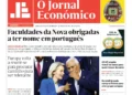 A primeira página do Jornal Económico de 11 de fevereiro